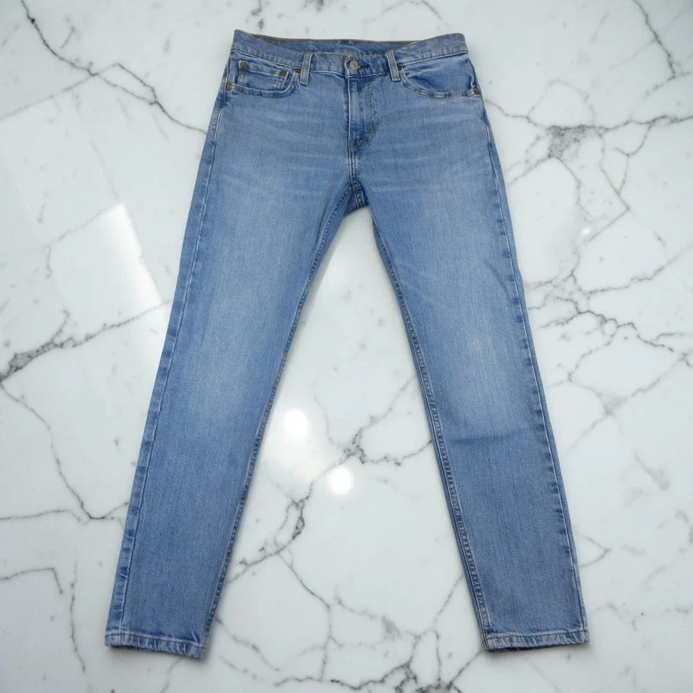 Levis 512 Jeans Mens 30x30 (Actual 30x28) Slim Taper Light Blue Denim Stretch